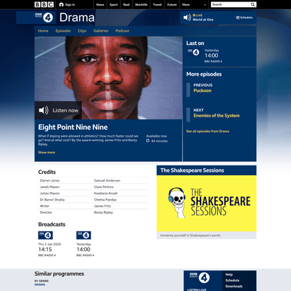 BBC Radio 4 - Drama, Eight Point Nine Nine