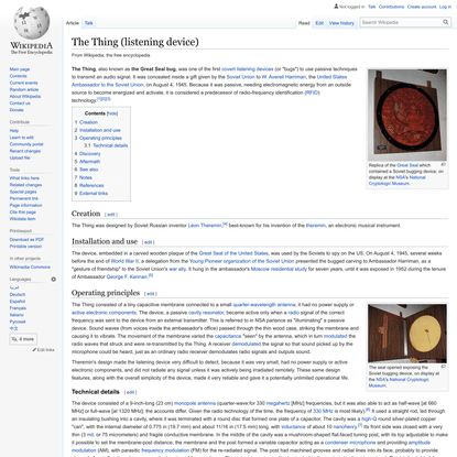 The Thing (listening device) - Wikipedia
