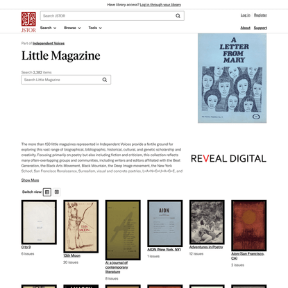Little Magazine on JSTOR