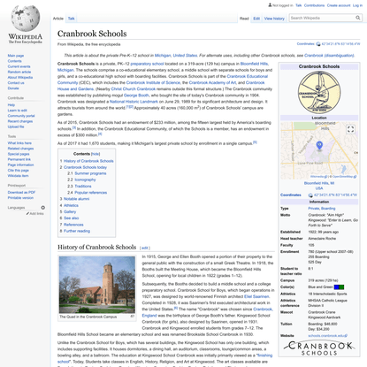 Cranbrook Schools - Wikipedia