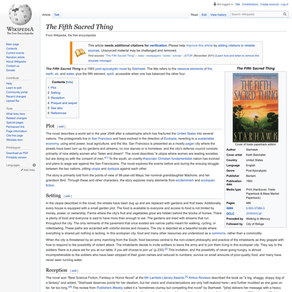The Fifth Sacred Thing - Wikipedia