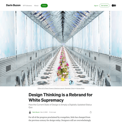 Design Thinking is a Rebrand for White Supremacy