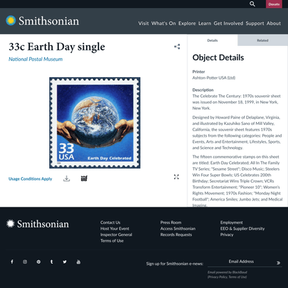 33c Earth Day single