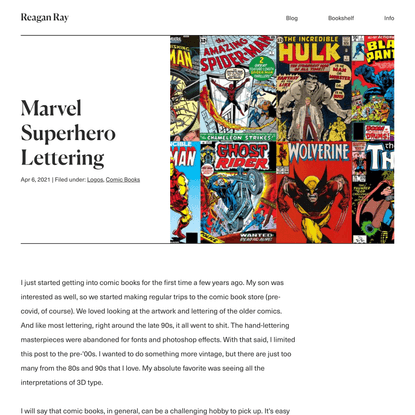 Marvel Superhero Lettering