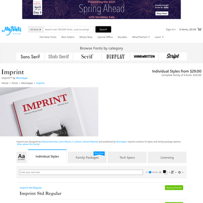 Imprint | Webfont &amp; Desktop font | MyFonts