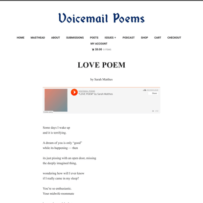 LOVE POEM - Voicemail Poems