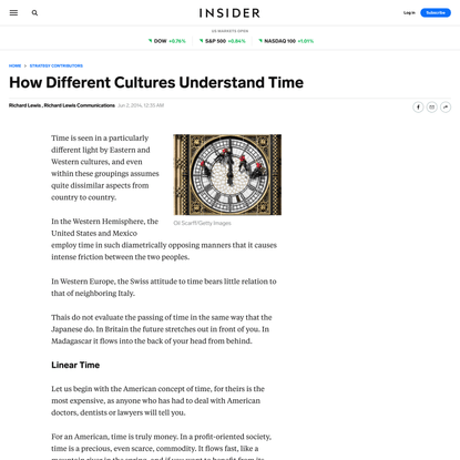How Different Cultures Understand Time