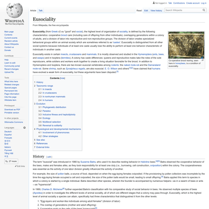 Eusociality - Wikipedia