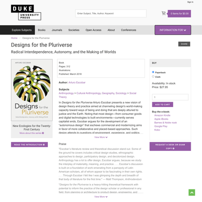 Duke University Press - Designs for the Pluriverse