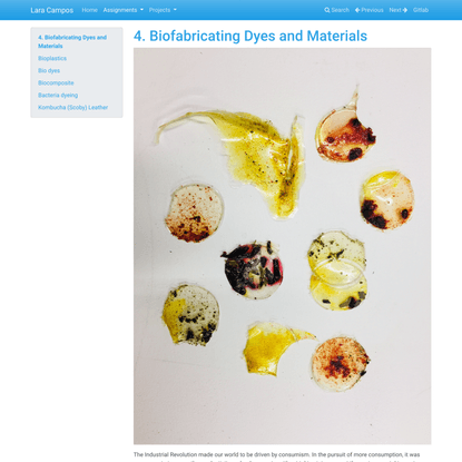 4. Biofabricating Dyes and Materials - Lara Campos