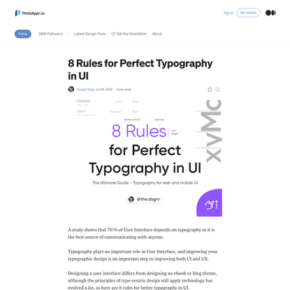8 Rules for Perfect Typography in UI