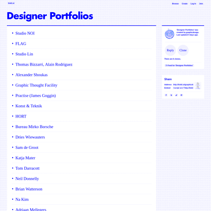 Designer Portfolios · linkli.st