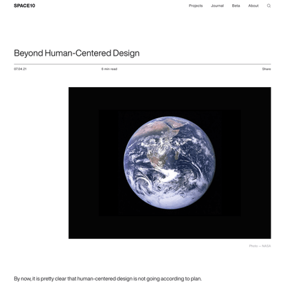 Beyond Human-Centered Design | SPACE10