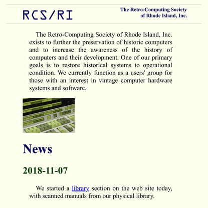 The Retro-Computing Society of RI, Inc.
