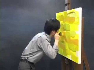 Kim Beom screams at yellow paint