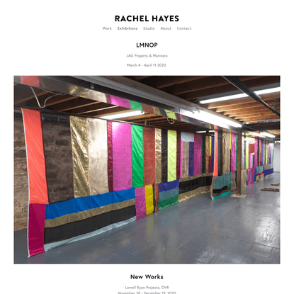 Exhibitions — RACHEL HAYES