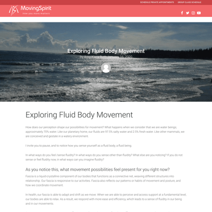 Exploring Fluid Body Movement ~ Moving Spirit Pilates