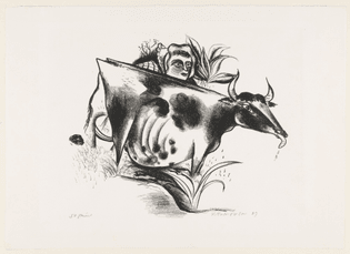  Yasuo Kuniyoshi, Milking the Cow (1927)
