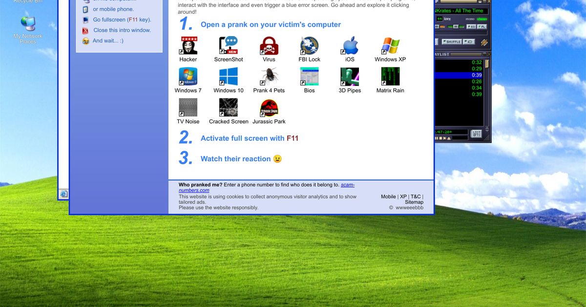 Geek Prank - Windows XP and Other Online Pranks | Are.na