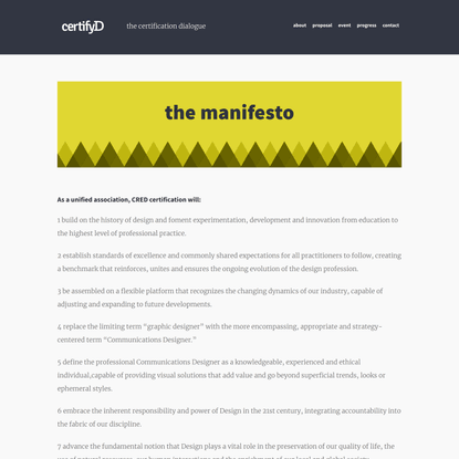 manifesto — CertifyD