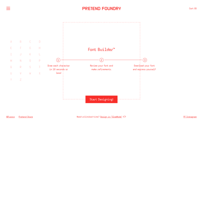 Pretend Foundry - Font Builder