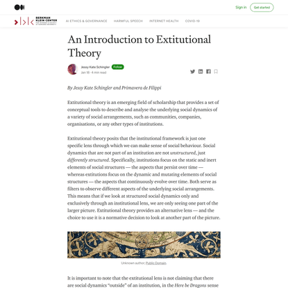 An Introduction to Extitutional Theory