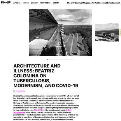 ARCHITECTURE AND ILLNESS: Beatriz Colomina On Tuberculosis, Modernism, and COVID-19