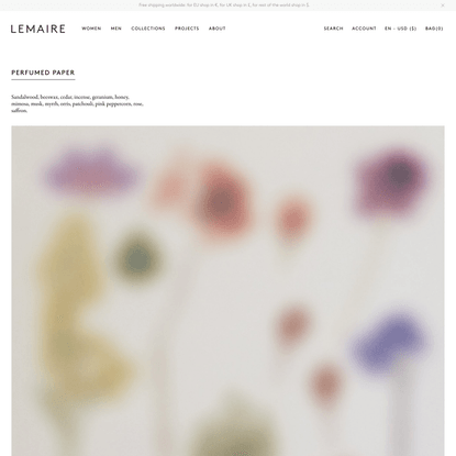 Perfumed paper