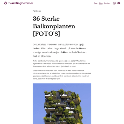 33 Sterke Balkonplanten [FOTO’S] — the Writing Gardener