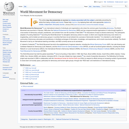 World Movement for Democracy - Wikipedia