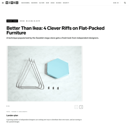 Better Than Ikea: 4 Clever Riffs on Flat-Packed Furniture | WIRED