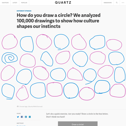 How do you draw a circle? We analyzed 100,000 drawings to show how culture shapes our instincts