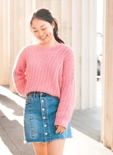 Knit-Look Crochet Pullover - For The Frills 