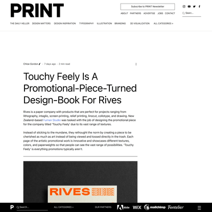 Touchy Feely Is A Promotional-Piece-Turned Design-Book For Rives