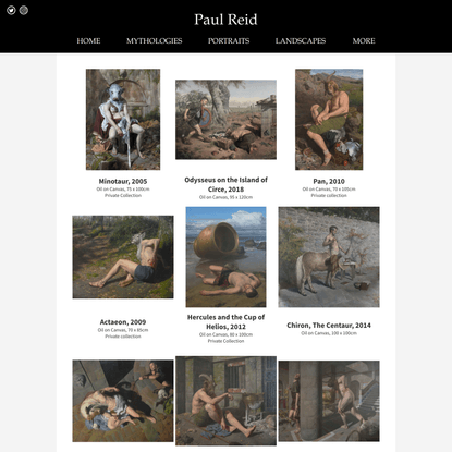 Gallery page of Paul Reid Art.