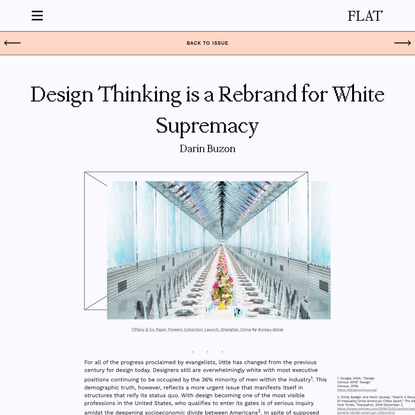 Design Thinking is a Rebrand for White Supremacy - Flat Journal