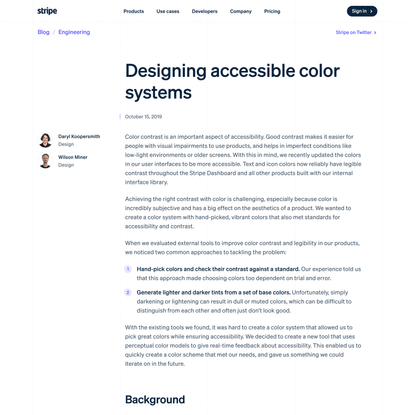 Designing accessible color systems