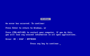 Blue as Blue Screen (of Death)