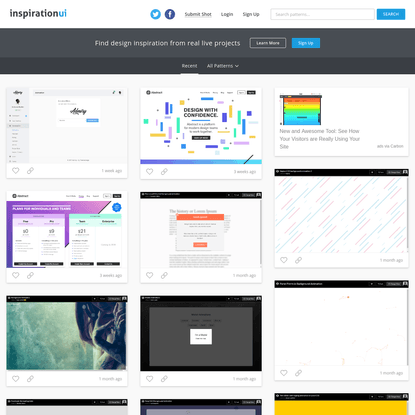 Inspiration UI - Find design inspiration from real live projects
