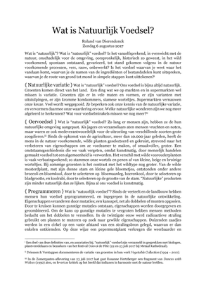 Wat is Natuurlijk Voedsel (2017)