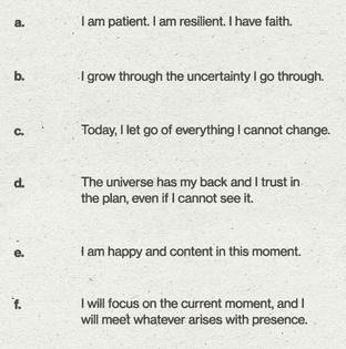 Mantras for dealing with uncertainty 