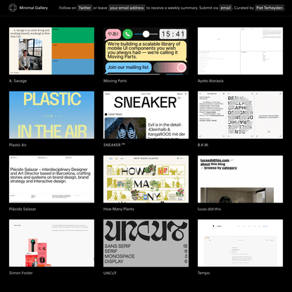 Minimal Gallery – Web design inspiration