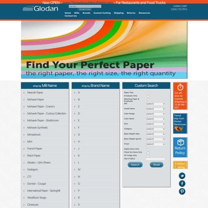 Glodan.com: Your small quantity paper and envelope source
