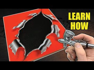 Airbrushing Torn Metal | Paint effect for Beginners