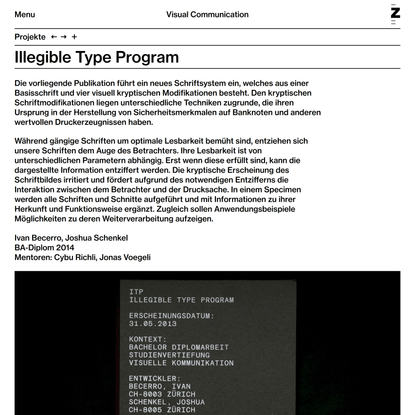Illegible Type Program