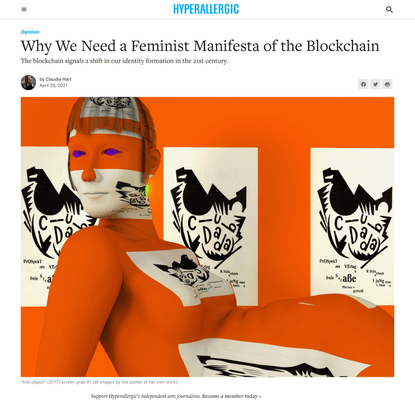 Why We Need a Feminist Manifesta of the Blockchain