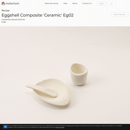 Materiom : Eggshell Composite ‘Ceramic’ Eg02