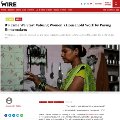 It’s Time We Start Valuing Women’s Household Work by Paying Homemakers