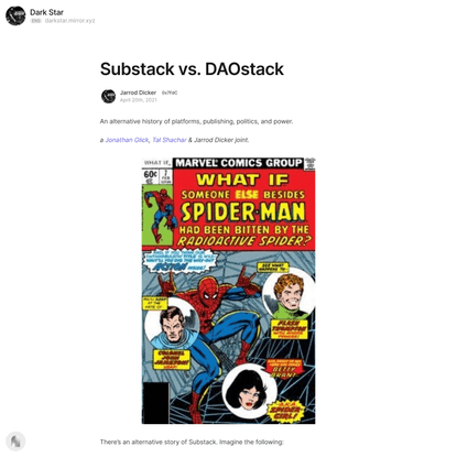 Substack vs. DAOstack — Mirror