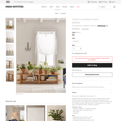 Grayson Low Media Console
